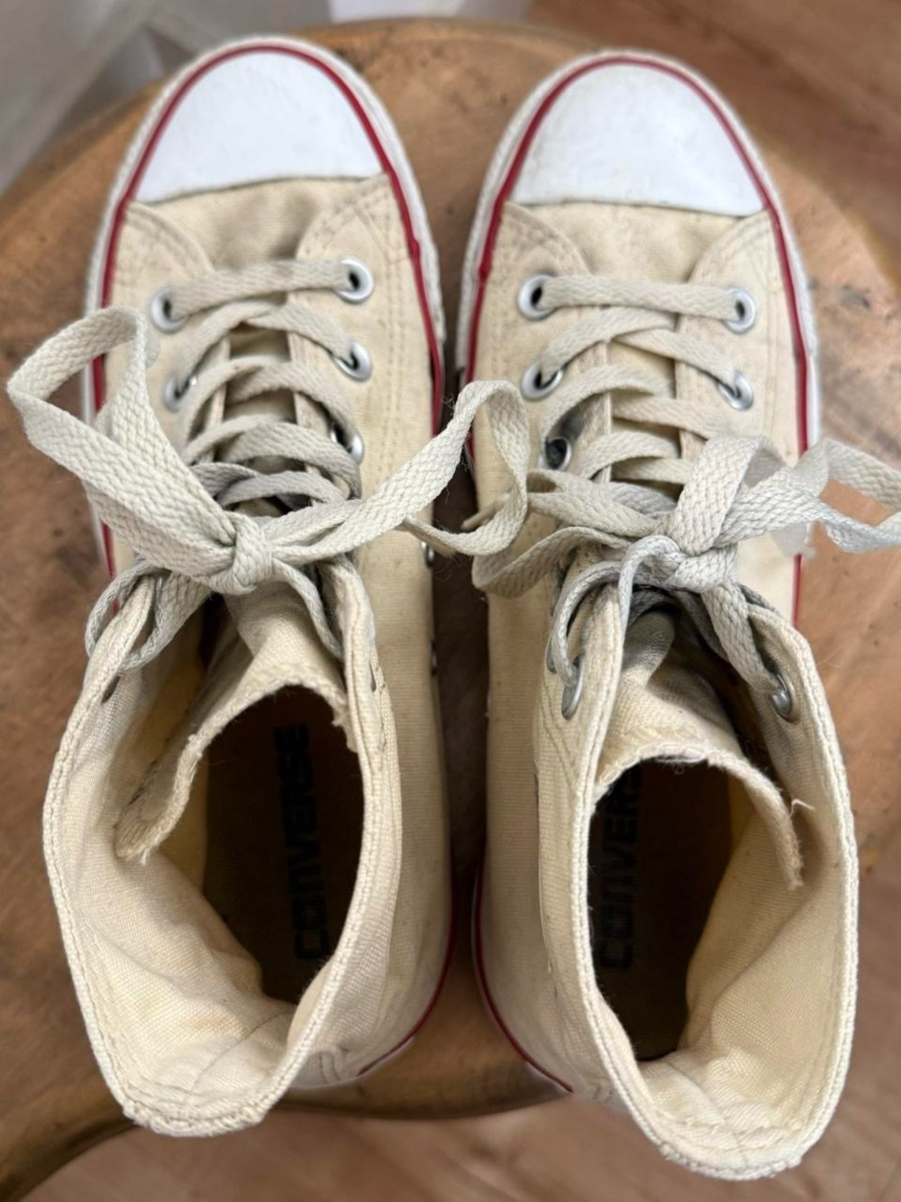 Converse Natural Ivory Chuck Taylor All-Stars Hi Top Sneakers Chucks ~ 7 W / 5 M - Picture 6 of 8
